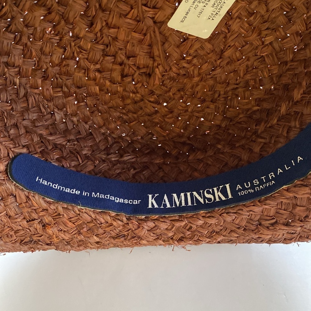 Helen Kaminski Brown Straw Boater Hat with Black Band - Picture 7 of 9